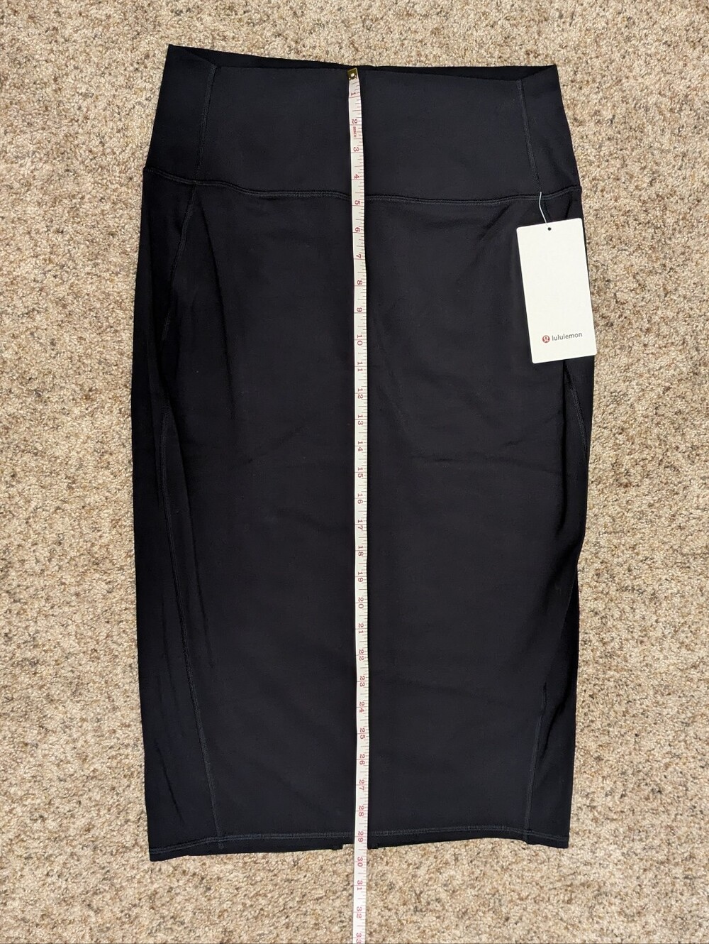 NWT Lululemon Nulu Slim-Fit HR Midi Skirt Black 12 - Picture 4 of 6
